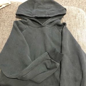 Black cropped hoodie